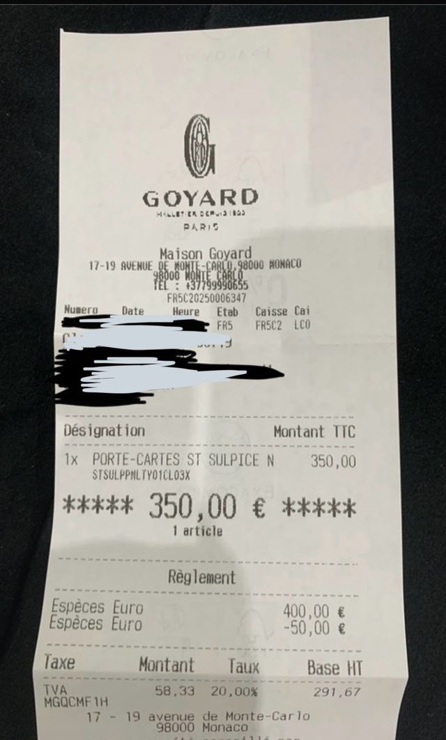 Tarjetero Goyard Marrón y Negro