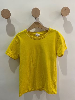 Camiseta algodón amarilla 9/10 años