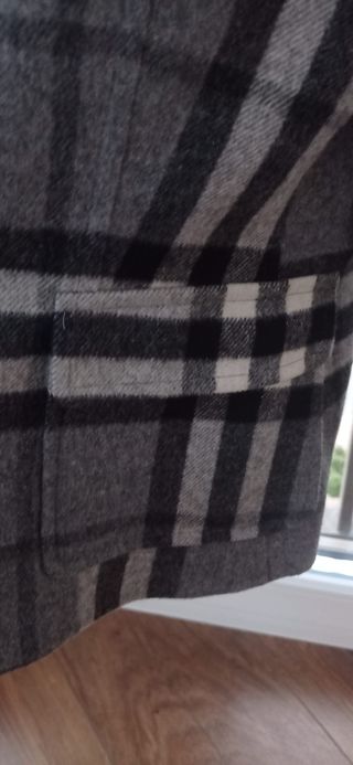 Americana Burberry cuadros grises y negros