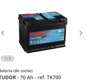 Batería Tudor 70Ah Start-Stop AGM TK700