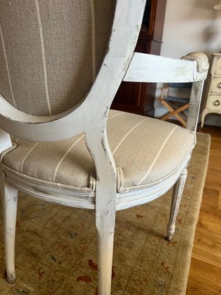 Sillones Clásicos Beige Tela y Madera