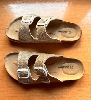 Sandalias Graceland doradas talla 37