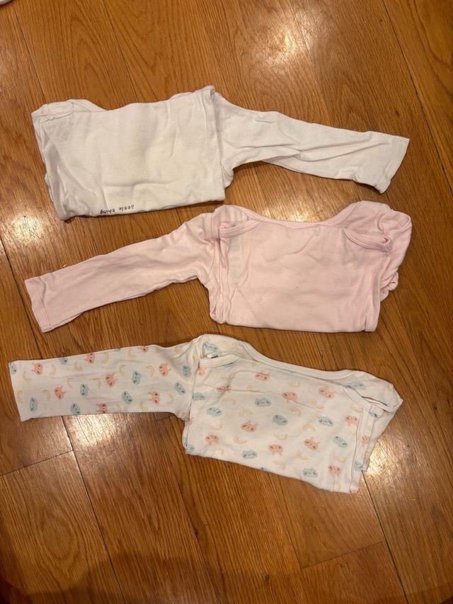 Pack 3 Bodies Bebé Manga Larga