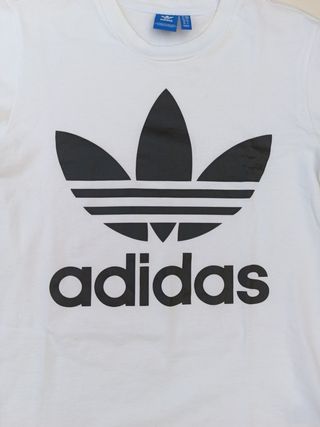 Camiseta Adidas Blanca con Logo Trefoil