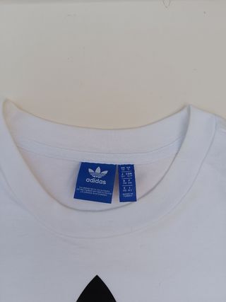 Camiseta Adidas Blanca con Logo Trefoil