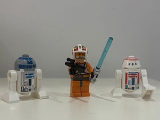 Personaggi Lego Star Wars R2-D2 e Luke Skywalker 