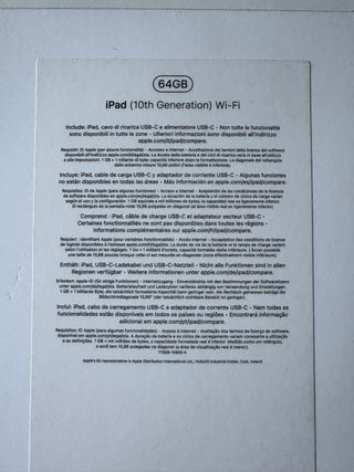 iPad 10ª Gen Wi-Fi 64GB