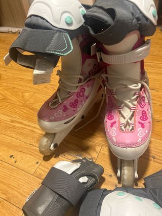 Patines infantiles con protecciones