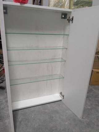 Armario Baño Pared Ikea Blanco en blanco brillo