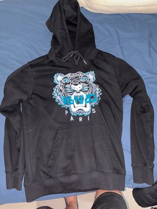 Sudadera Kenzo Negra con Logo Tigre