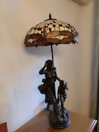 Lámpara de mesa de bronce