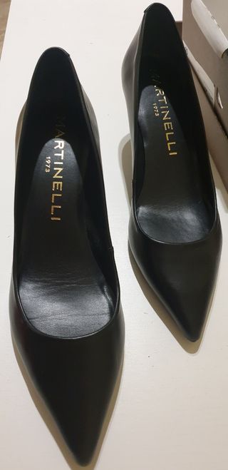 Salón Martinelli Tacón Bajo Negro Talla 40, nuevos
