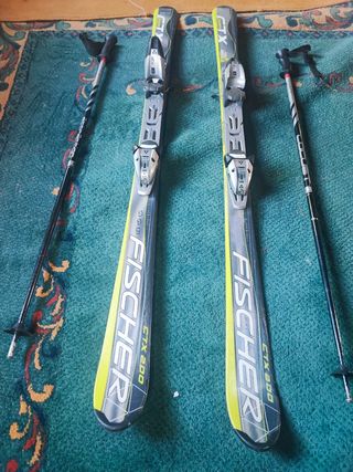Esquís Fischer CTX 200 con bastones
