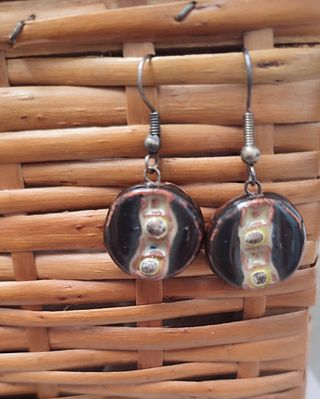 pendientes y colgante de ceramica vidriada