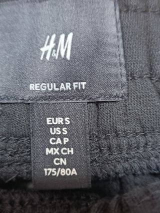 Joggers H&M Negro Talla S
