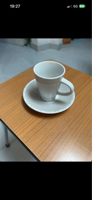 Juego de 6 tazas de café de porcelana