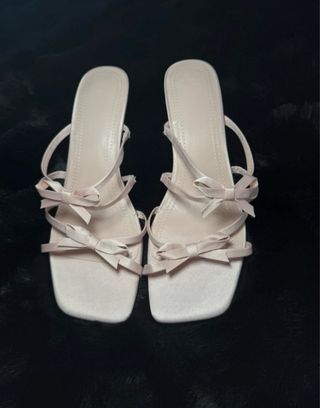 Sandalias Bershka Coquette Rosa Talla 38