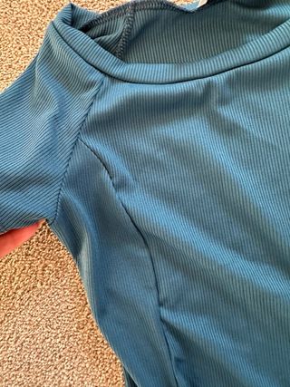 Vestito svasato blu petrolio