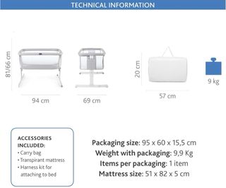 Chicco Lettino Next to me Air neonato bimbo