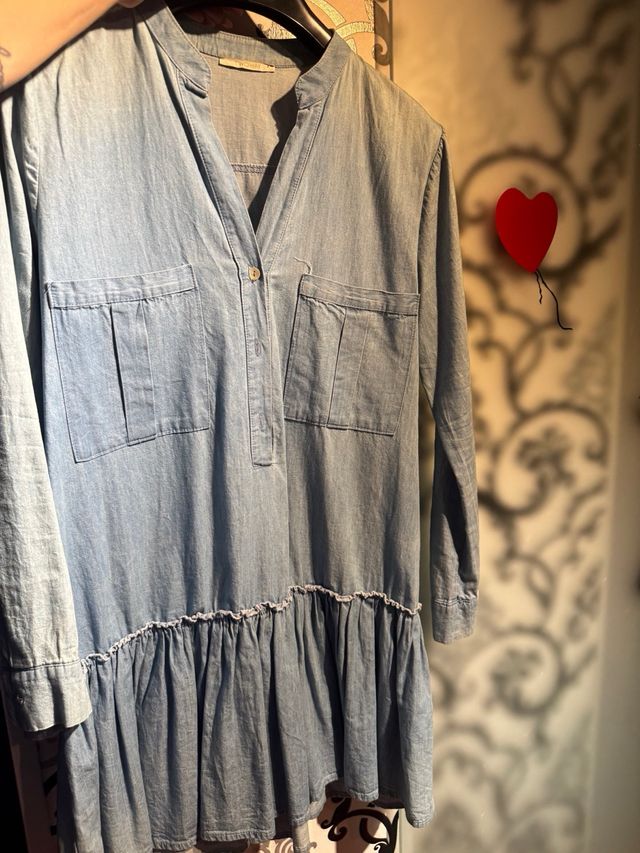 Vestito camicia in denim