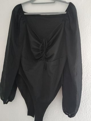 Body negro manga larga