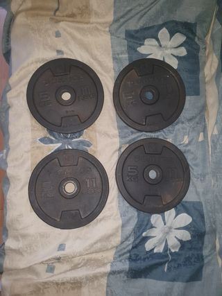 4 Discos de Pesas DOMYOS 5 kg