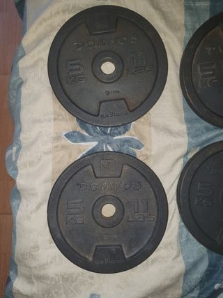 4 Discos de Pesas DOMYOS 5 kg
