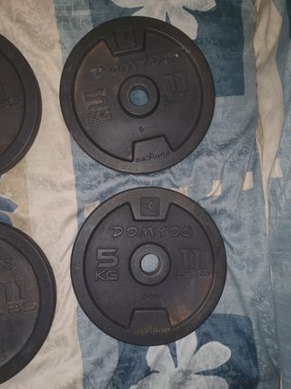 4 Discos de Pesas DOMYOS 5 kg