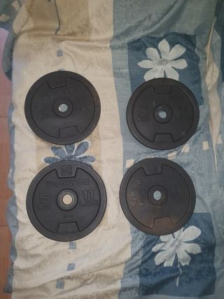 4 Discos de Pesas DOMYOS 5 kg