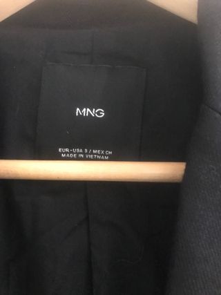 Americana Lino Negra Mango Talla S