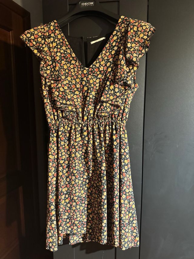 Vestitino a fiori nero