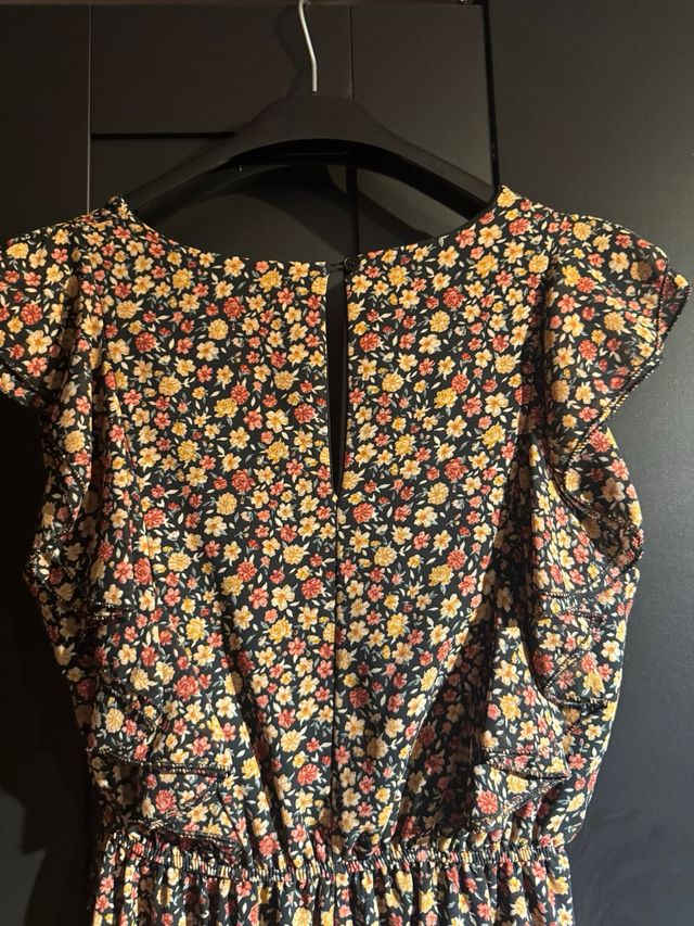 Vestitino a fiori nero