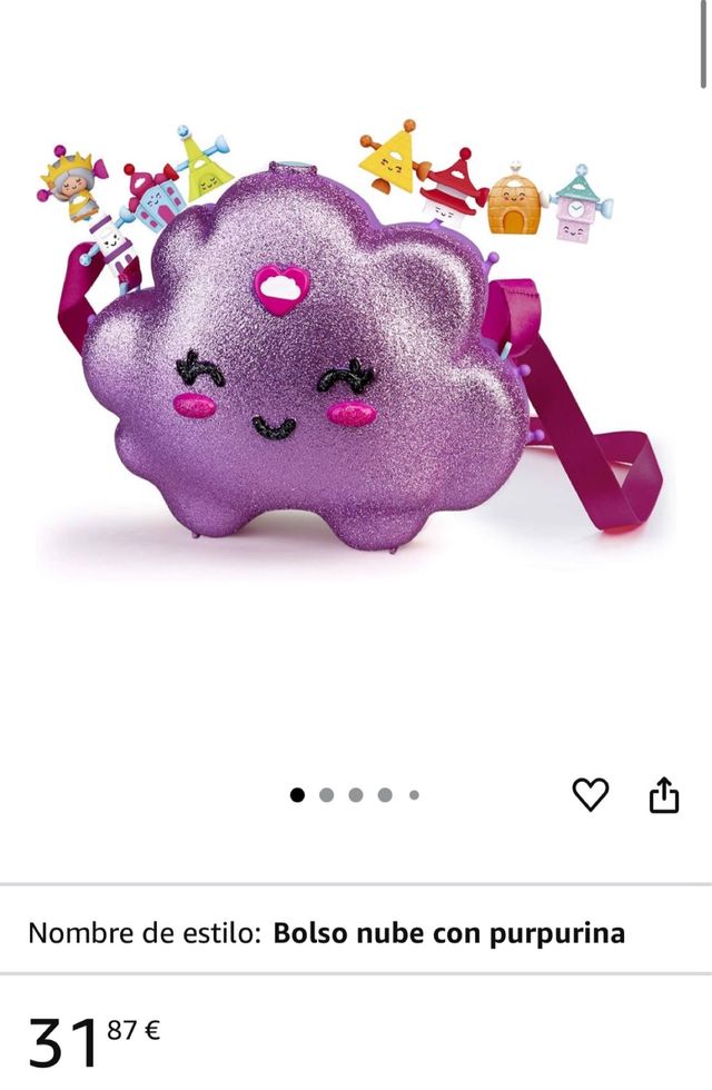 Bolso Nube Purpurina con 8 Figuras