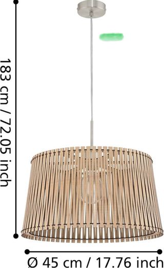 Lámpara Colgante Eglo Sendero Madera