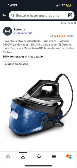 Rowenta Turbosteam Centro de Planchado