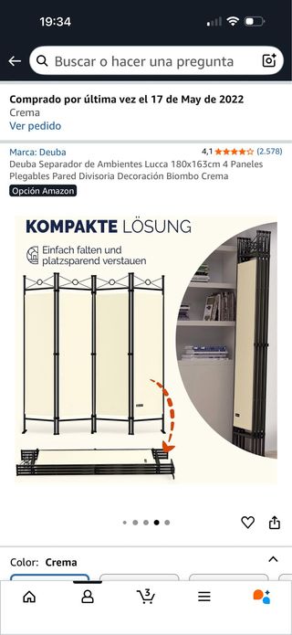 Paraban Crema Deuba 4 Paneles