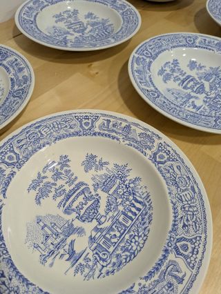 Piatti in ceramica blu e bianchi Vargas Segovia