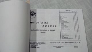 Manual despiece OSSA 125 B