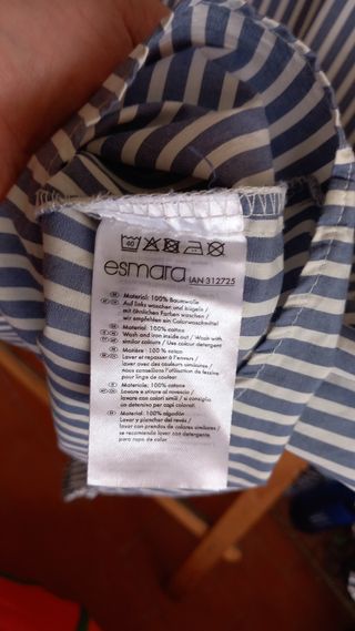 Camisa manga 3/4  ESMARA rayas azules mujer