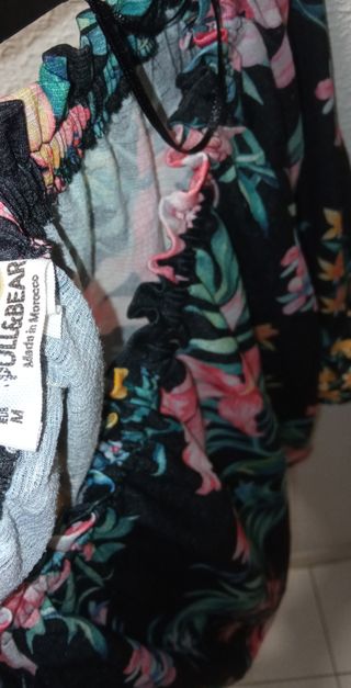 Lote 3 blusas estampadas palabra de honor