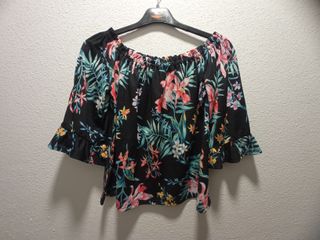 Lote 3 blusas estampadas palabra de honor