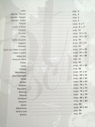 Estilográficas y Bolígrafos.
Catálogo RAIMA 2007