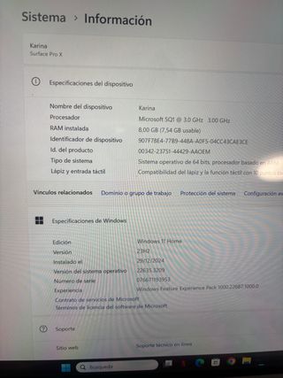 Portátil Surface Pro X