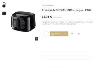¡-48%! | Freidora Mondial FT07 – 2,5L 1800W Negra