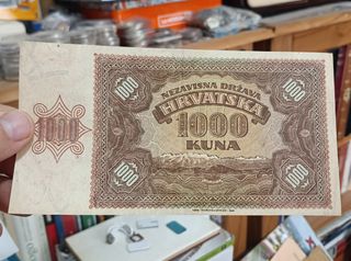Billete Croacia 1000 Kuna 1941
