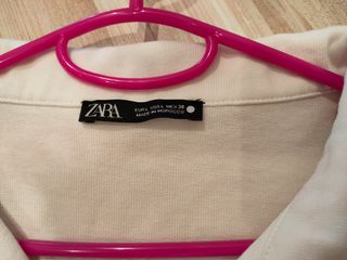 Zara nueva camiseta polo blanca