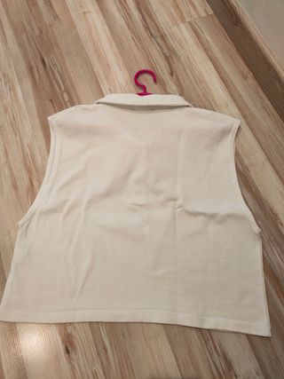 Zara nueva camiseta polo blanca