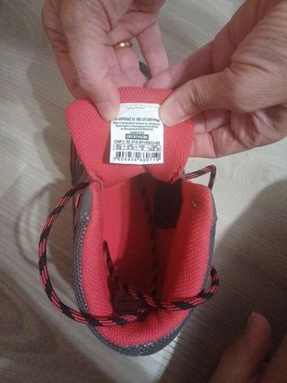 Botas de montaña Quechua niña T36 gris/rosa