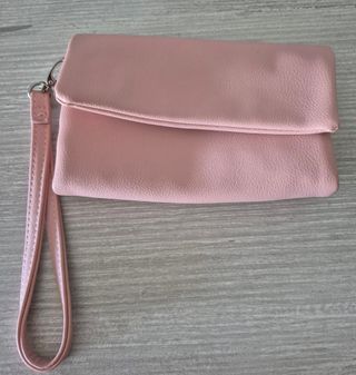 Cartera de mano rosa