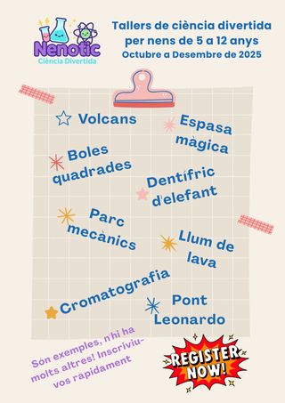 NENOTIC Tallers de ciència per nens de 5 a 12 anys